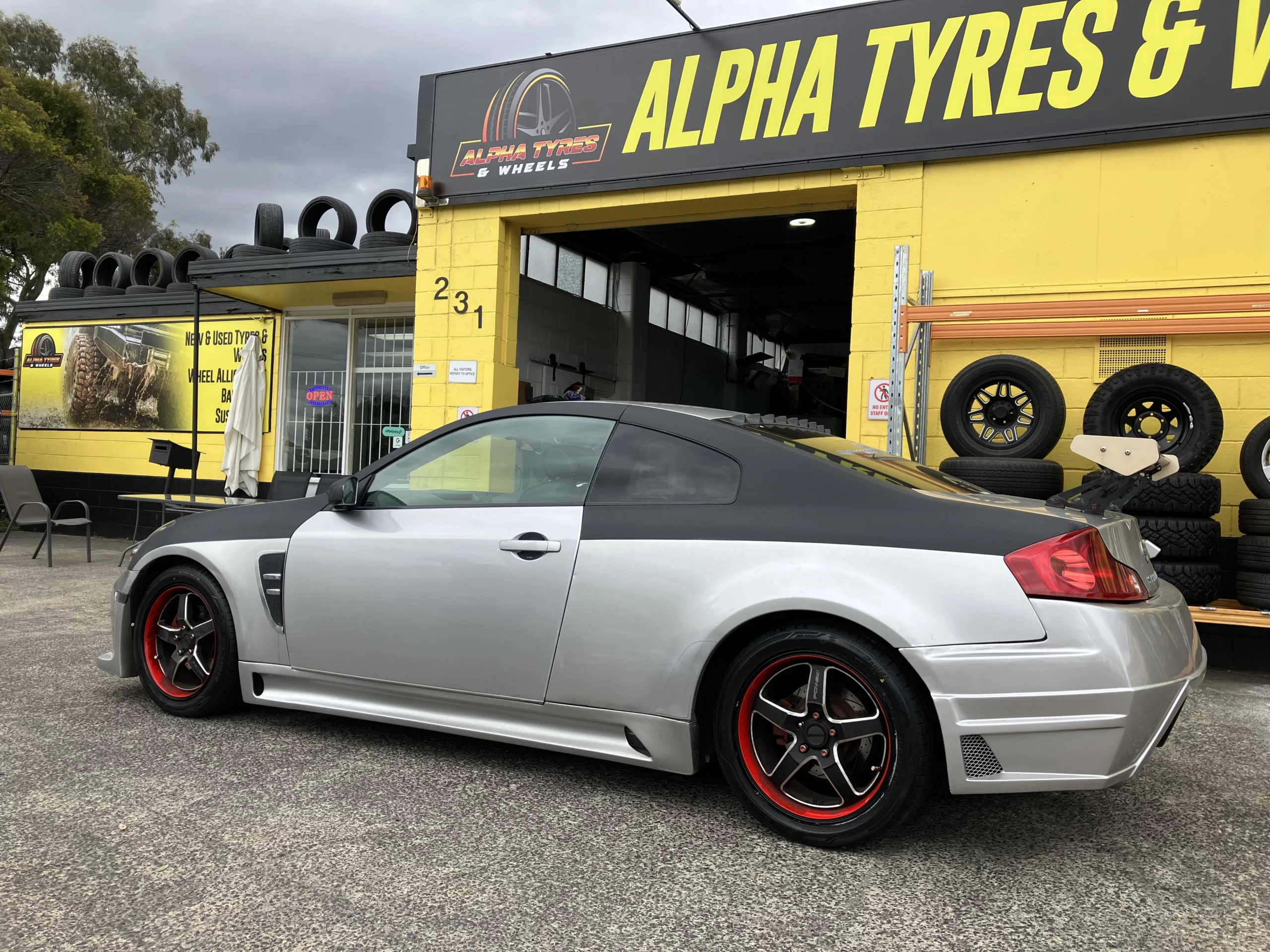 Alpha tyres and wheels tyre shop in lilsyth